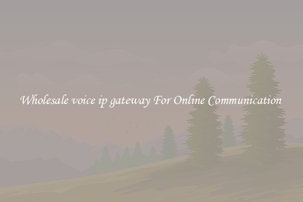 Wholesale voice ip gateway For Online Communication 