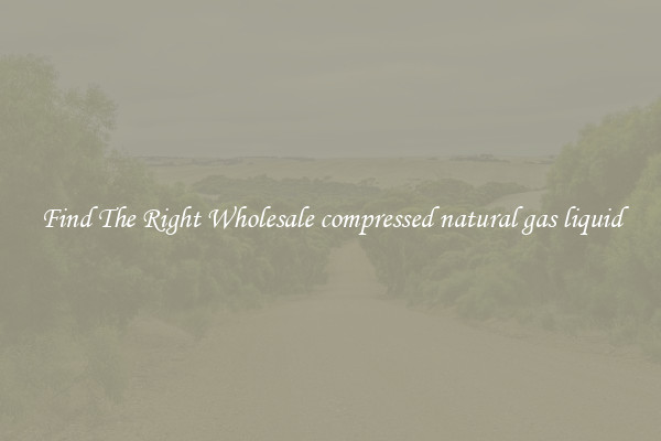 Find The Right Wholesale compressed natural gas liquid