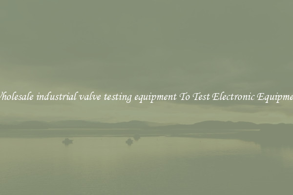 Wholesale industrial valve testing equipment To Test Electronic Equipment