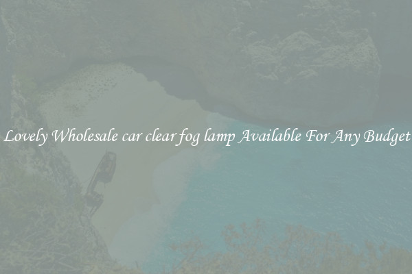 Lovely Wholesale car clear fog lamp Available For Any Budget