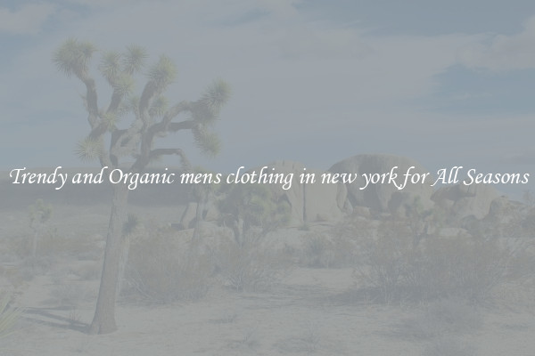 Trendy and Organic mens clothing in new york for All Seasons