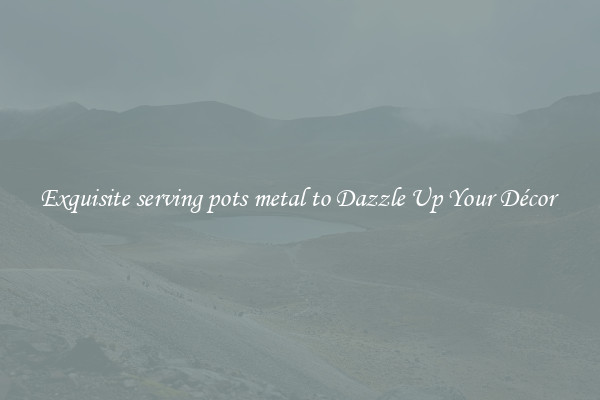 Exquisite serving pots metal to Dazzle Up Your Décor 