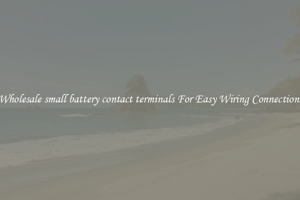 Wholesale small battery contact terminals For Easy Wiring Connections