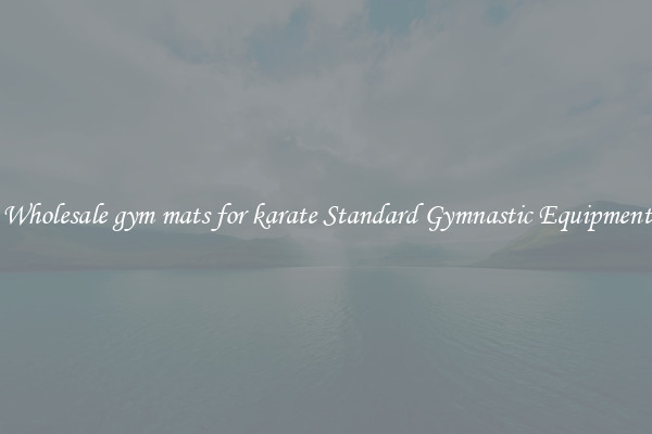 Wholesale gym mats for karate Standard Gymnastic Equipment