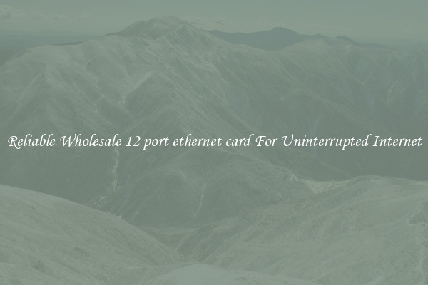 Reliable Wholesale 12 port ethernet card For Uninterrupted Internet