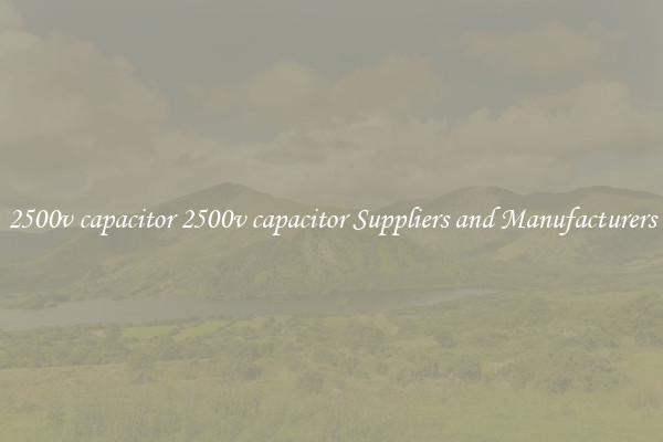 2500v capacitor 2500v capacitor Suppliers and Manufacturers