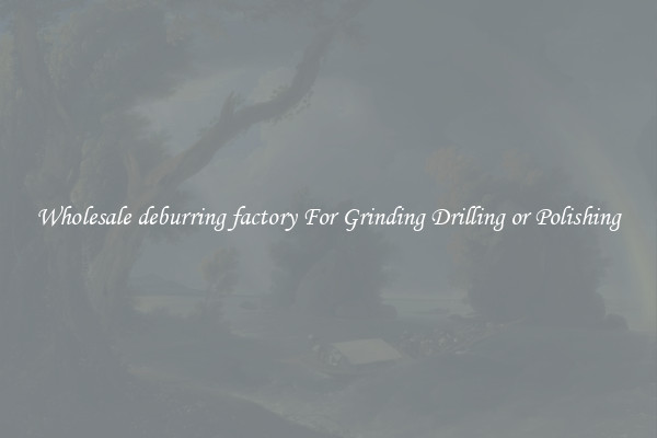 Wholesale deburring factory For Grinding Drilling or Polishing