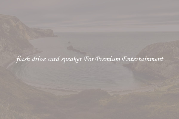 flash drive card speaker For Premium Entertainment