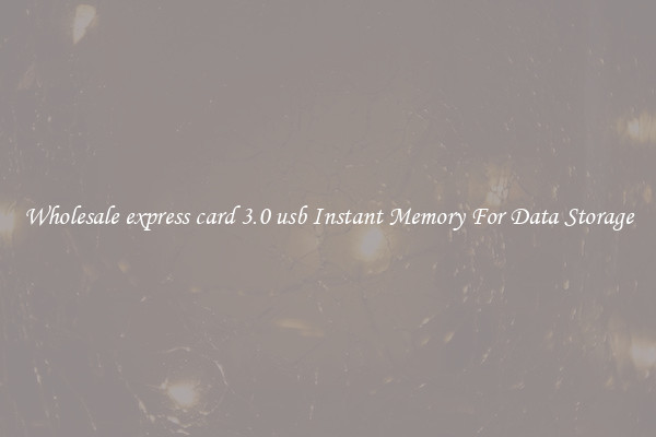 Wholesale express card 3.0 usb Instant Memory For Data Storage